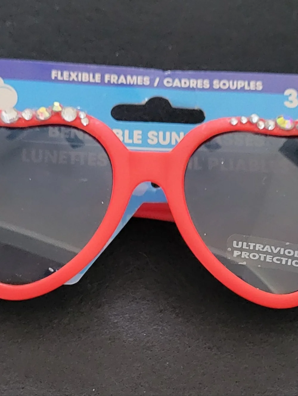 Hand Crafted! Kds Heart Sunglasses with Rhinestones